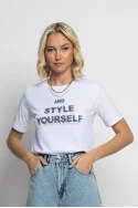 T-shirt σε στάμπα (AND STYLE) και τούλι λευκό