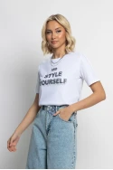 T-shirt σε στάμπα (AND STYLE) και τούλι λευκό
