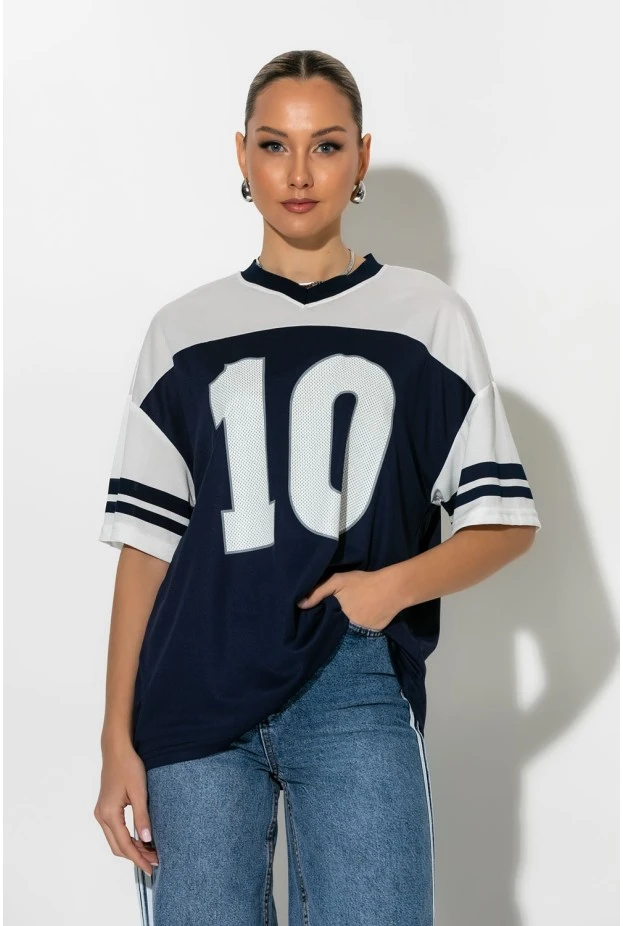 Sporty t-shirt 10 μπλε