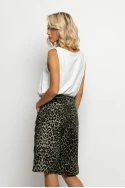 Jean baggy βερμούδα leopard print Jean baggy βερμούδα leopard print