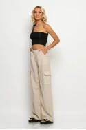 Cargo παντελόνι loose fit μπεζ Cargo παντελόνι loose fit μπεζ