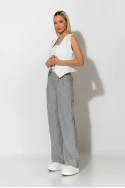 Παντελόνι tailoring με λευκή λεπτομέρεια γκρι Παντελόνι tailoring με λευκή λεπτομέρεια γκρι