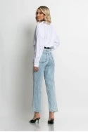 Cropped jean wide leg μπλε ανοιχτό