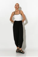 Baggy παντελόνι με τσέπες μπροστά μαύρο Baggy παντελόνι με τσέπες μπροστά μαύρο