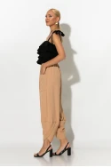 Baggy παντελόνι με τσέπες μπροστά μπεζ