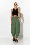 Baggy παντελόνι με τσέπες μπροστά χακί Baggy παντελόνι με τσέπες μπροστά χακί