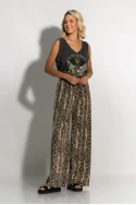Παντελόνα με λάστιχο στην μέση snake print 