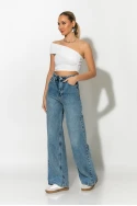 Jean wide leg μπλε Jean wide leg μπλε