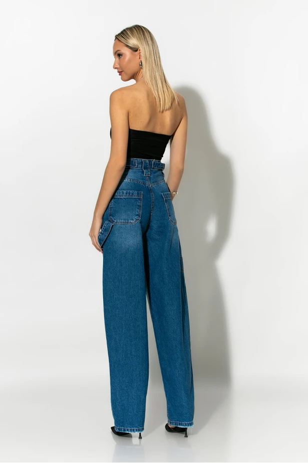 High rise boyfriend jean μπλε High rise boyfriend jean μπλε
