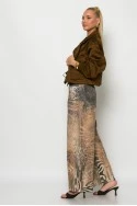 Jean loose fit animal print ταμπά