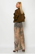 Jean loose fit animal print ταμπά