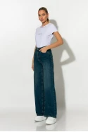 Jean wide leg μπλε