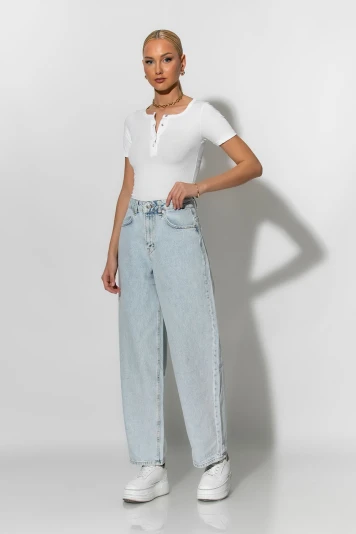 Jean baggy loose fit μπλε