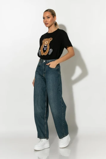Baggy loose fit  jean μπλε 
