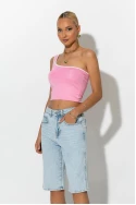 Jean loose fit βερμούδα μπλε ανοιχτό