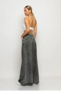 Jean super flared ανθρακί