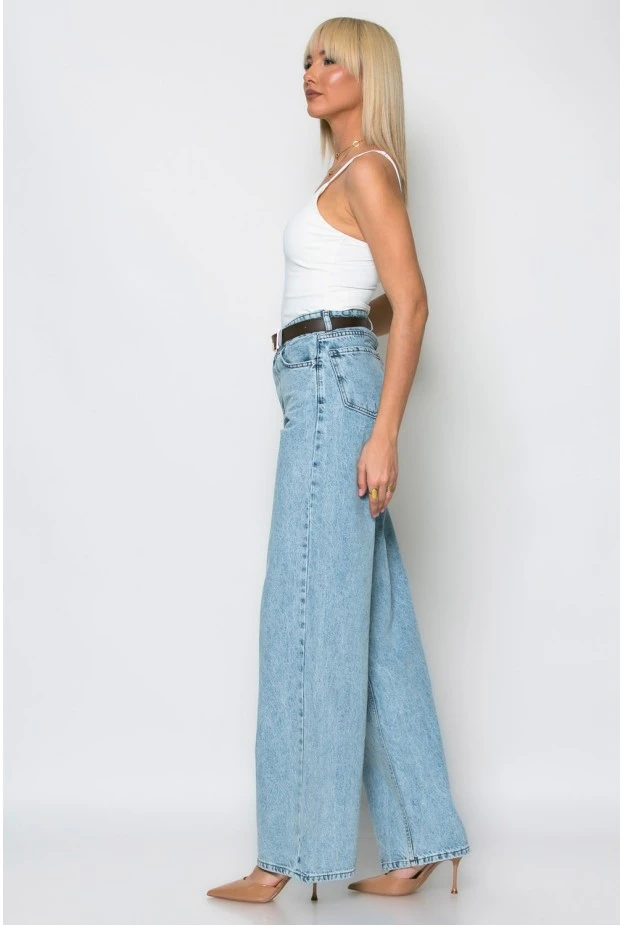 Jean straight leg μπλε ανοιχτό