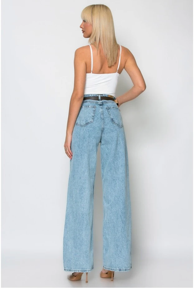 Jean straight leg μπλε ανοιχτό