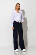 Παντελόνι tailoring με λοξό κούμπωμα μπλε navy Παντελόνι tailoring με λοξό κούμπωμα μπλε navy