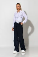 Παντελόνι tailoring με λοξό κούμπωμα μπλε navy Παντελόνι tailoring με λοξό κούμπωμα μπλε navy