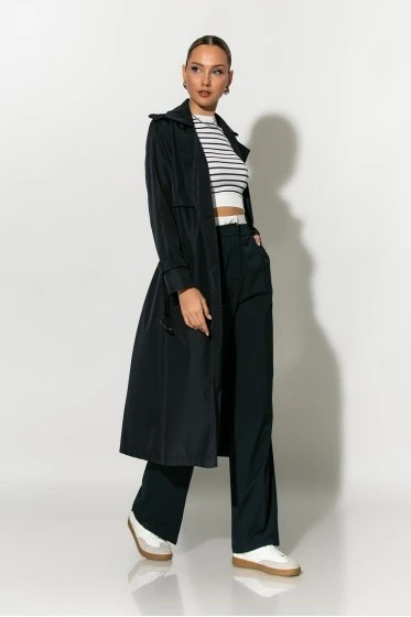 Παντελόνα με ξέφτια tailoring μπλε