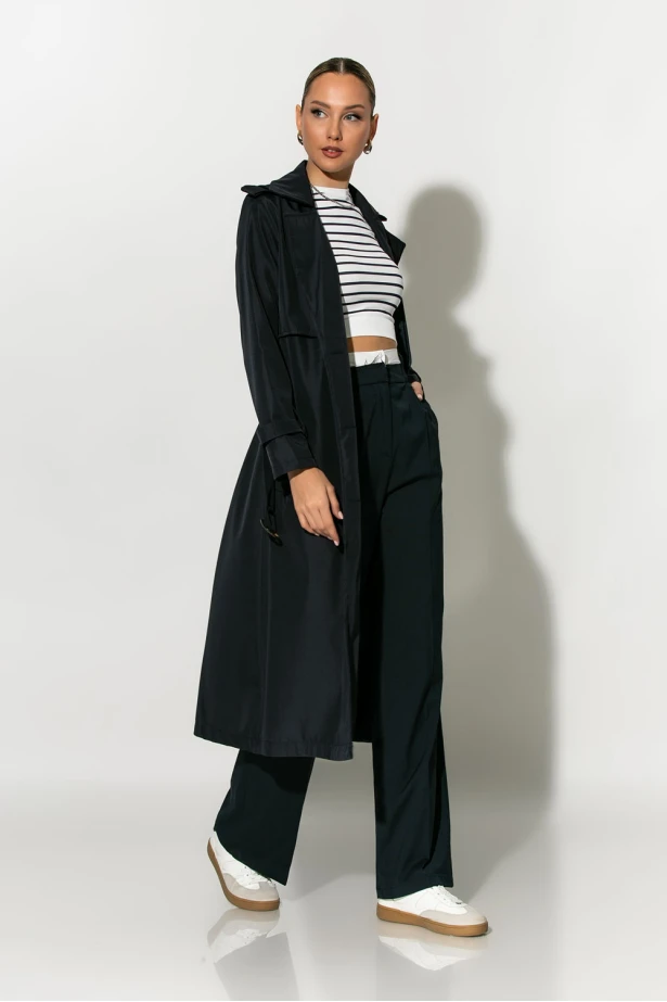 Παντελόνα frayed waist tailoring μπλε Παντελόνα frayed waist tailoring μπλε