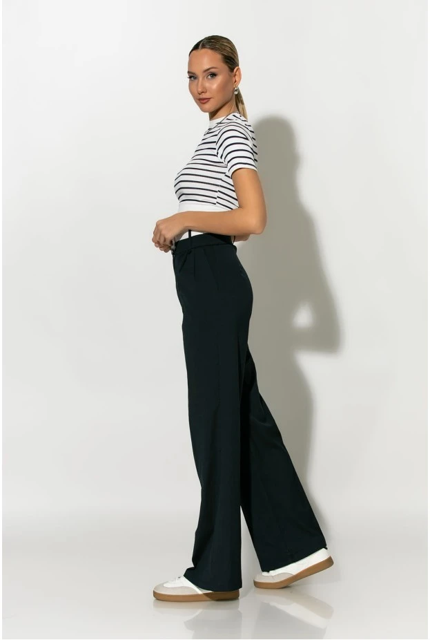 Παντελόνα με ξέφτια tailoring μπλε