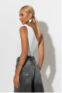 Jean baggy βερμούδα με φθορές ανθρακί Jean baggy βερμούδα με φθορές ανθρακί