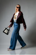 Baggy jean με panel stiching μπλε Baggy jean με panel stiching μπλε