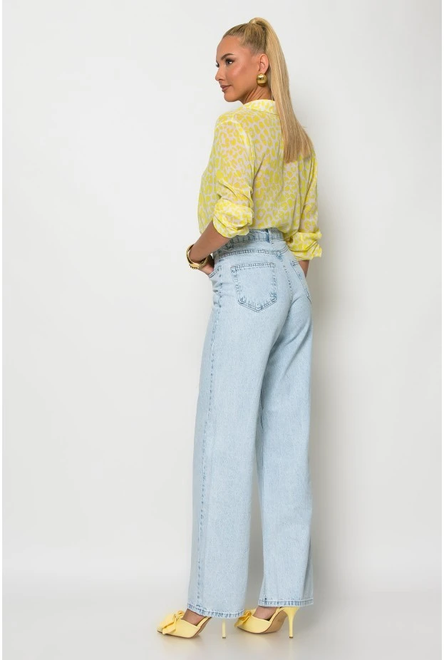 Jean straight leg μπλε ανοιχτό