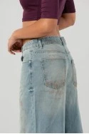 Jean loose fit με splash μπλε
