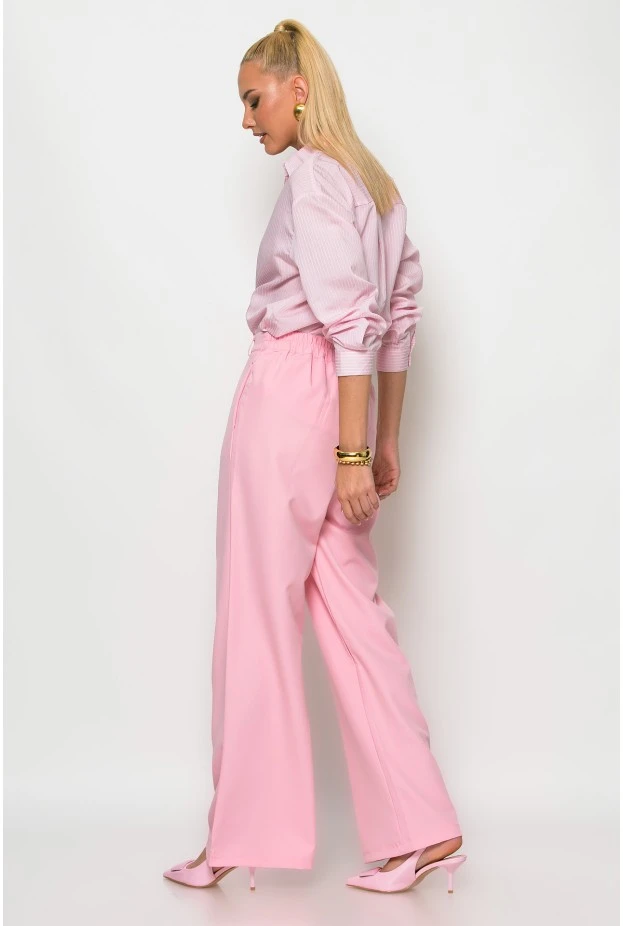 Παντελόνα με κουφόπιετα ροζ