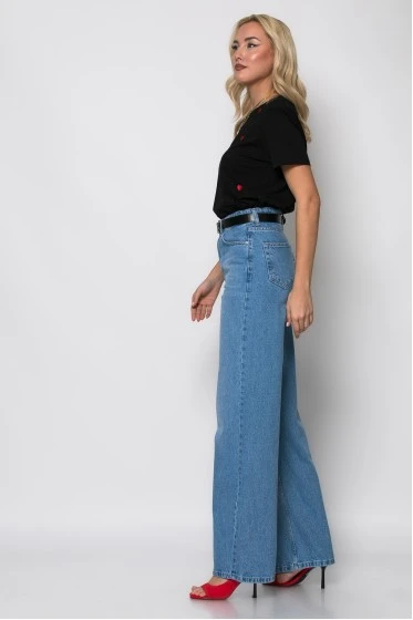 Jean straight leg μπλε