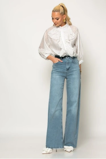 Jean straight leg μπλε ανοιχτό