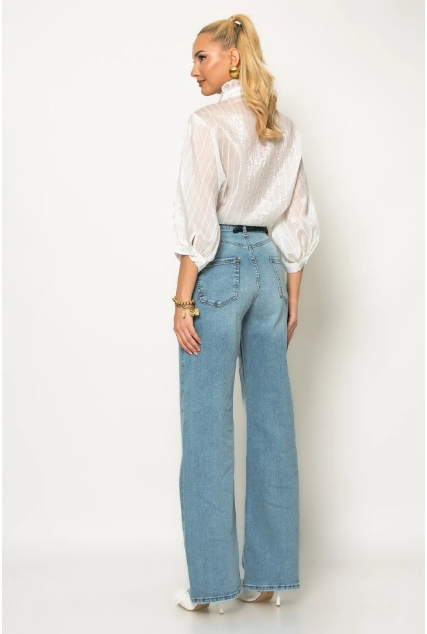 Jean straight leg μπλε ανοιχτό