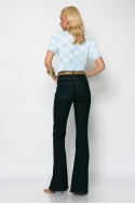 Jean flared fit μπλε ντενιμ