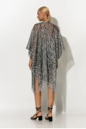 Κιμονό με κρόσια zebra print ασημί Κιμονό με κρόσια zebra print ασημί