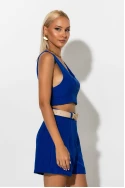 Σετ crop top τιραντέ και σορτς τύπου λινό ρουά