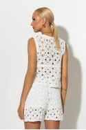 Crochet γιλέκο λευκό