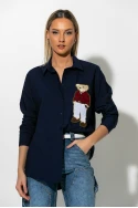 Πουκάμισο με patch bear μπλε Πουκάμισο με patch bear μπλε