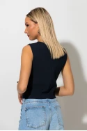 Γιλέκο με lace up δέσιμο μπλε Γιλέκο με lace up δέσιμο μπλε