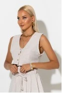 Cropped γιλέκο μπεζ Cropped γιλέκο μπεζ