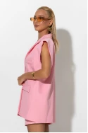 Αμάνικο blazer με κουμπί ροζ Αμάνικο blazer με κουμπί ροζ