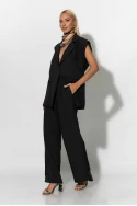 Αμάνικο blazer με κουμπί μαύρο Αμάνικο blazer με κουμπί μαύρο