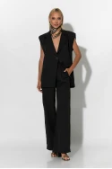 Αμάνικο blazer με κουμπί μαύρο Αμάνικο blazer με κουμπί μαύρο