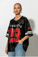 Oversized athletic t-shirt με στάμπα 23 energetic μαύρο Oversized athletic t-shirt με στάμπα 23 energetic μαύρο