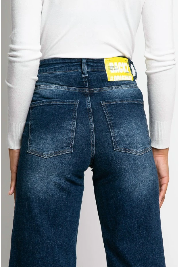 Jean flare fit μπλε