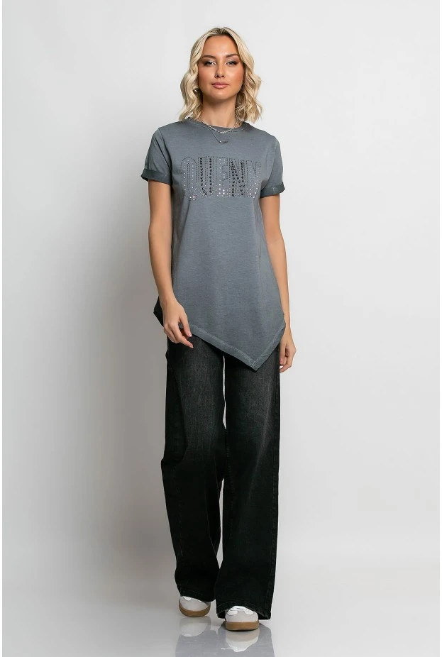 Jean flare fit μαύρο