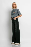 Jean flare fit μαύρο Jean flare fit μαύρο