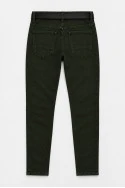 Jean loose fit μαλακό ύφασμα χακί σκούρο